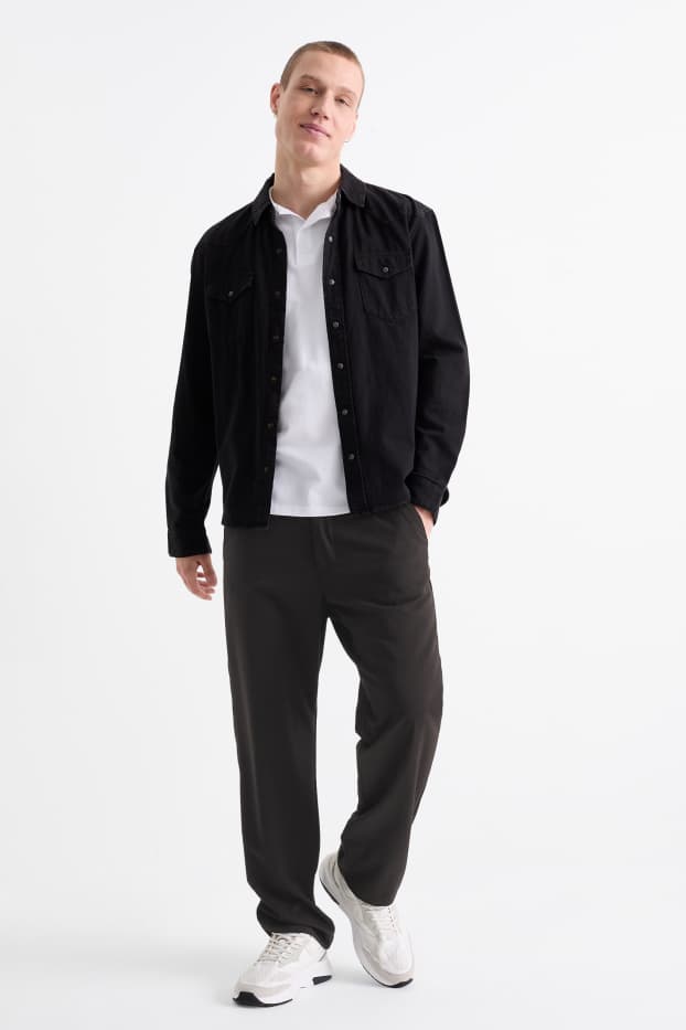 Herren - Chino - Relaxed Fit - schwarz