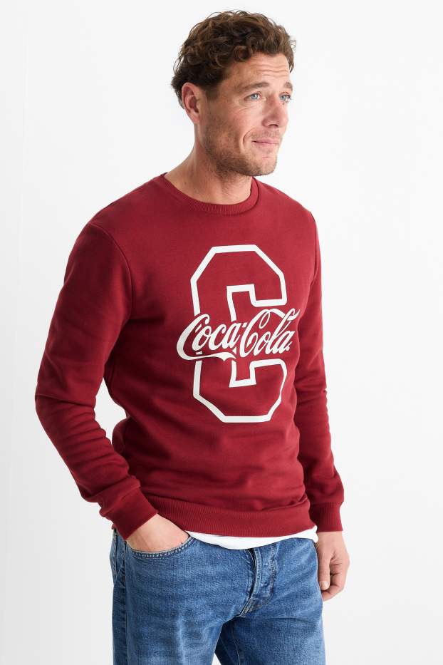 Men - Sweatshirt - Coca-Cola - bordeaux