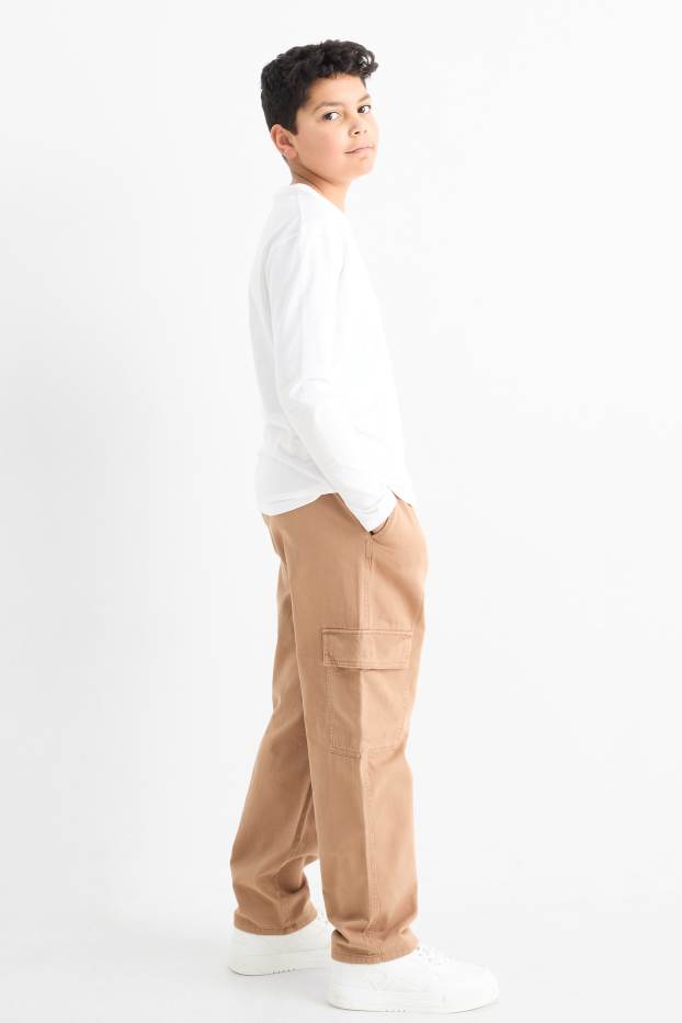 Kinder Jungen - Cargohose - braun