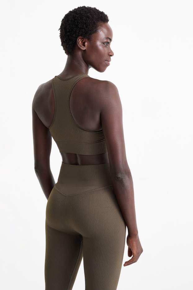 Damen - Funktions-BH - wattiert - seamless - dunkelgrau