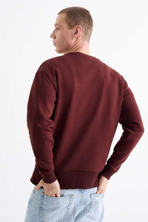 Hommes - Sweat-shirt - Coca-Cola - rouge foncé