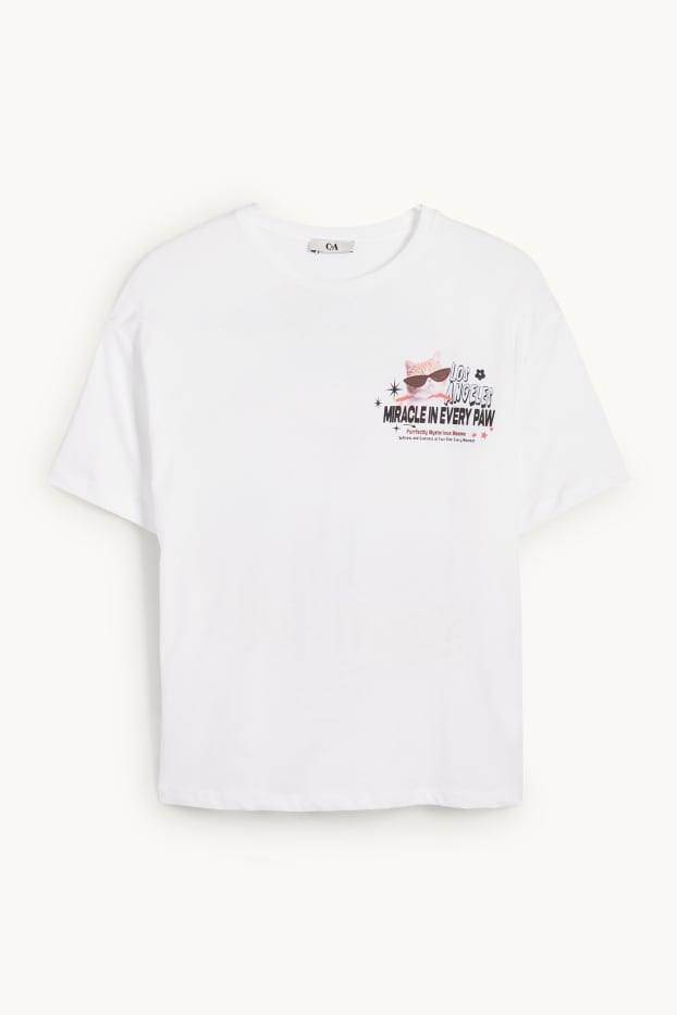 Damen - T-Shirt - weiss