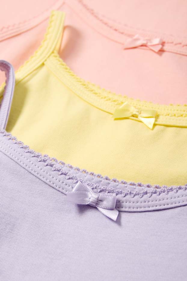 Kinderen: meisjes - Set van 3 - singlet - lichtpaars