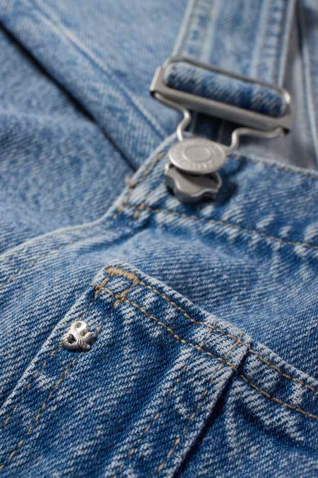 Dames - Tuinbroek van spijkerstof - tapered fit - jeanslichtblauw