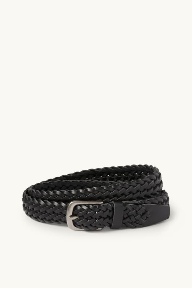 Uomo - Cintura - similpelle - nero
