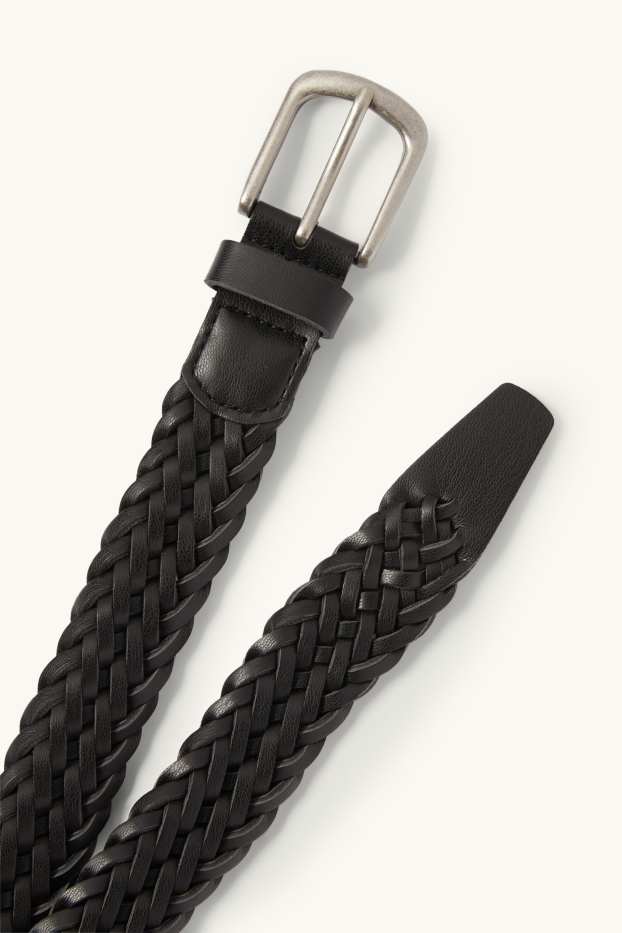 Uomo - Cintura - similpelle - nero