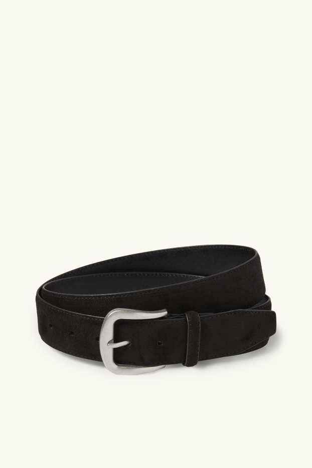 Men - Belt - faux leather - black