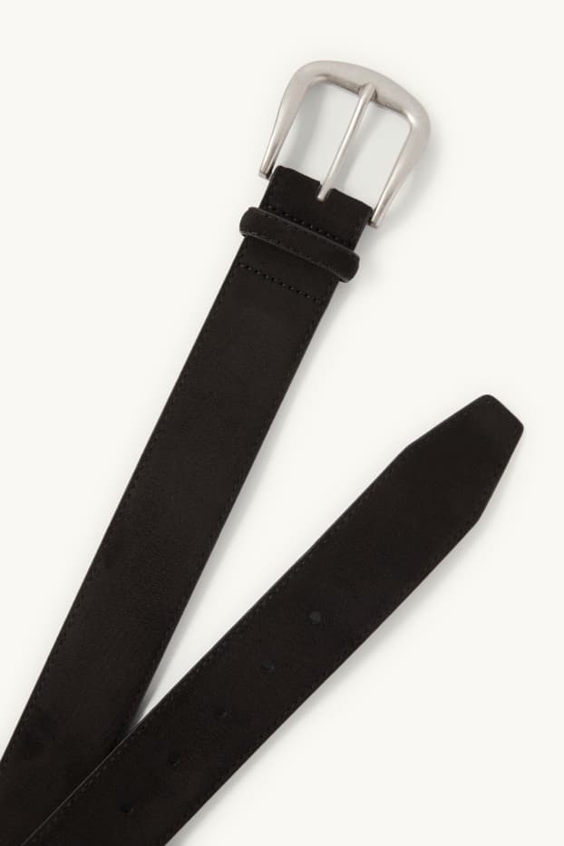 Men - Belt - faux leather - black