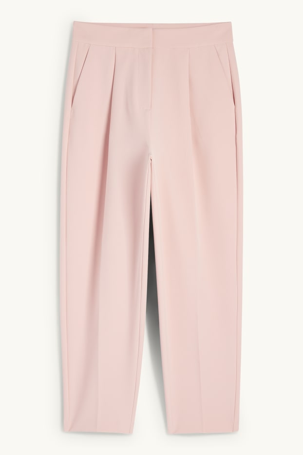 Women - Business trousers - high waist - cigarette fit - rose
