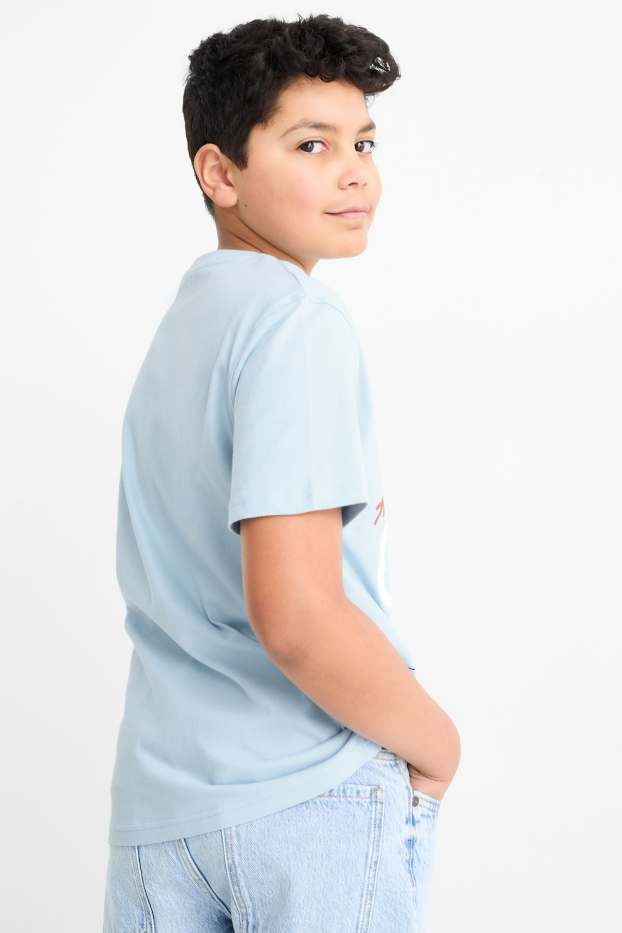 Kinder Jungen - Basketball - Kurzarmshirt - hellblau