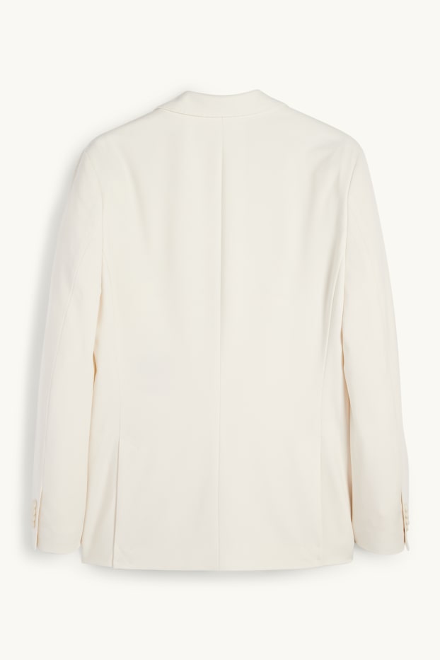 Hommes - Veste de costume - slim fit - Flex - blanc crème