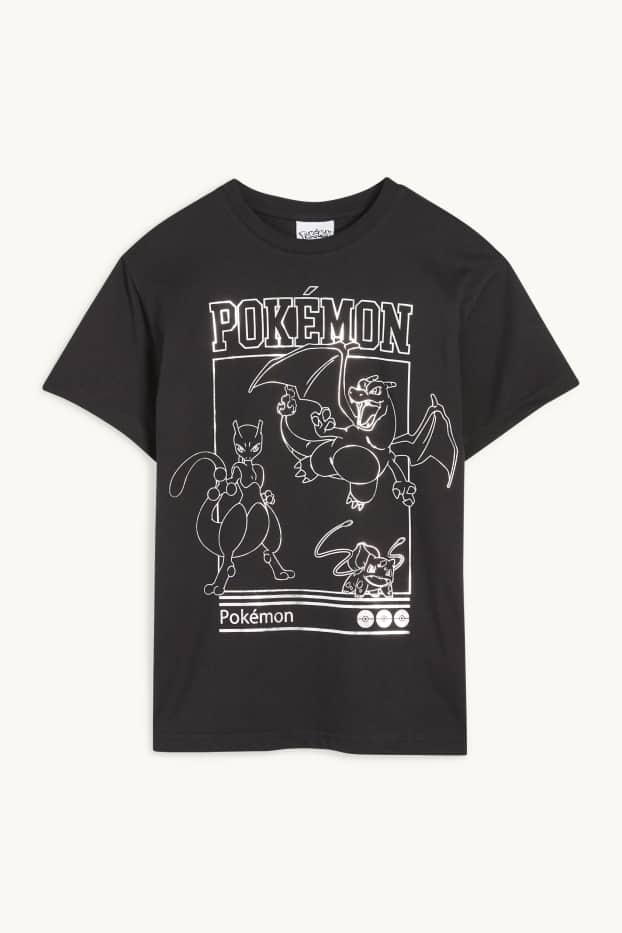 Dzieci chłopcy - Pokemony - koszulka z krótkim rękawem - czarny