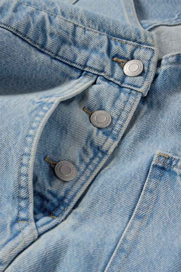 Dames - Denim tuinbroek - loose fit - jeanslichtblauw