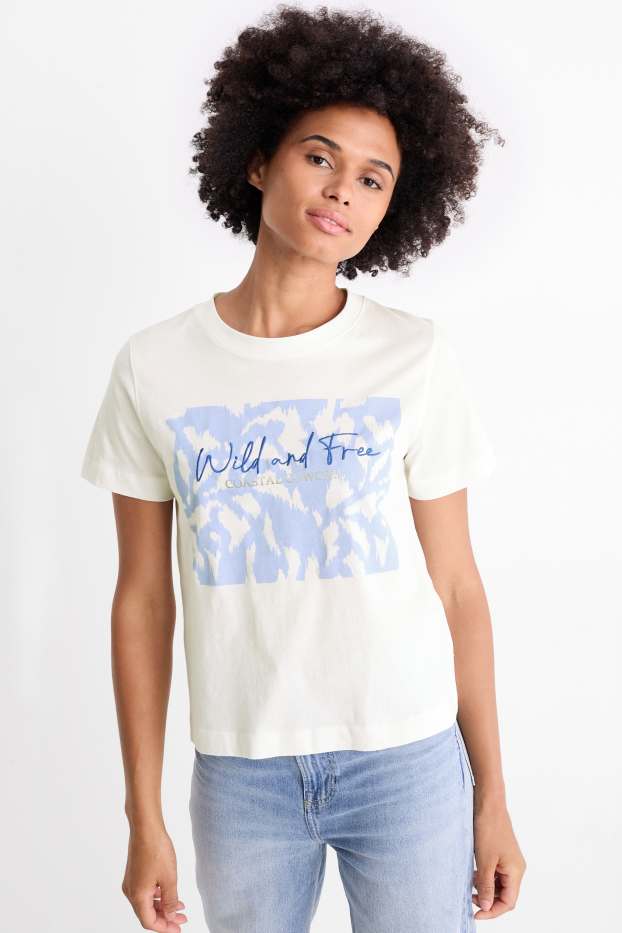 Damen - T-Shirt - weiss