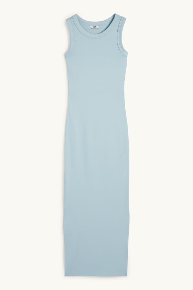 Damen - Bodycon Kleid - gerippt - hellblau