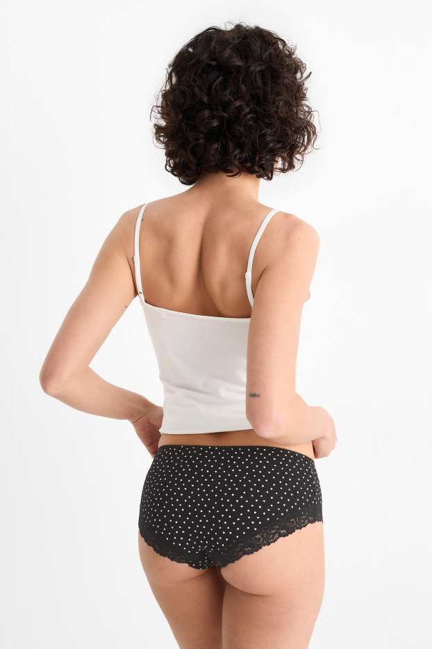 Dames - Set van 3 - hipster - grijs / zwart