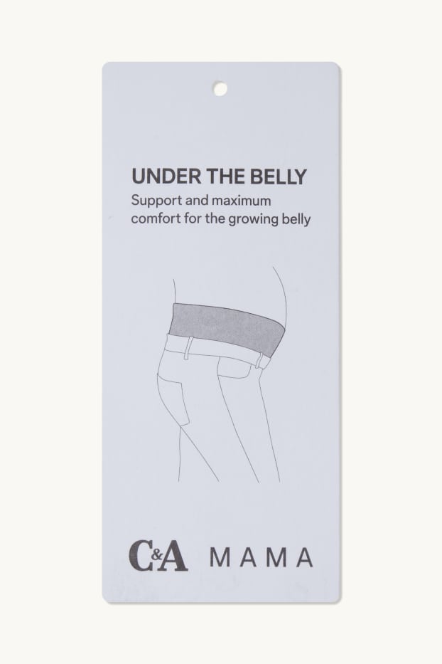 Damen - Umstands-Pyjamahose - gemustert - hellgrau