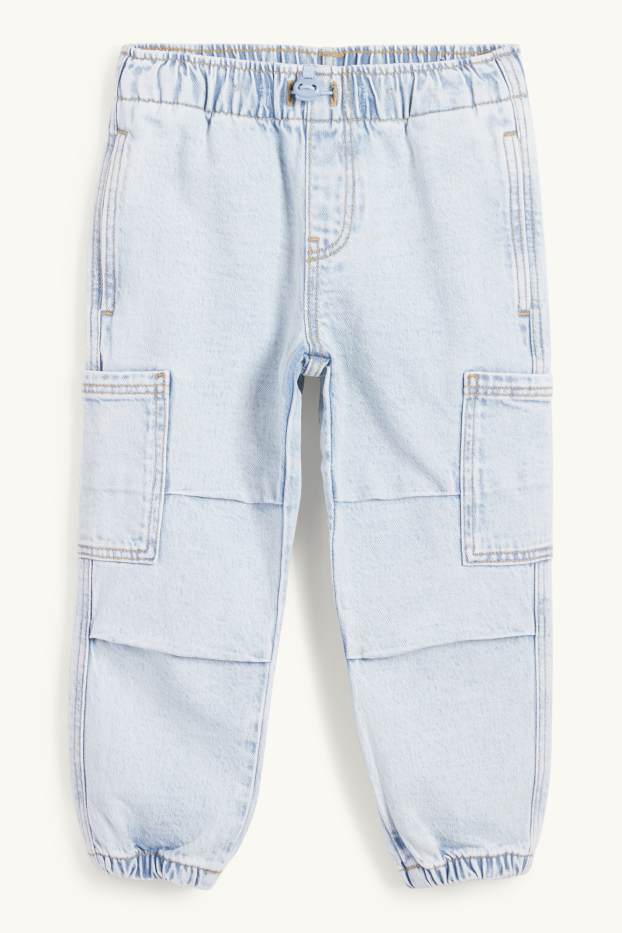 Kinder Jungen - Cargo Jeans - helljeansblau