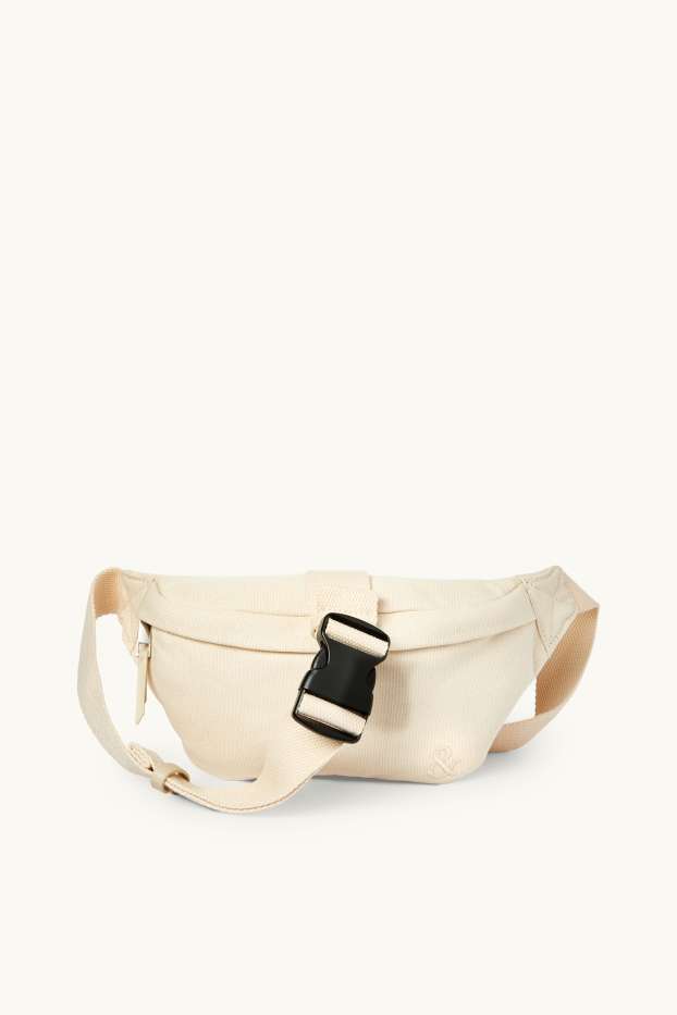 Hommes - Sac banane - blanc crème