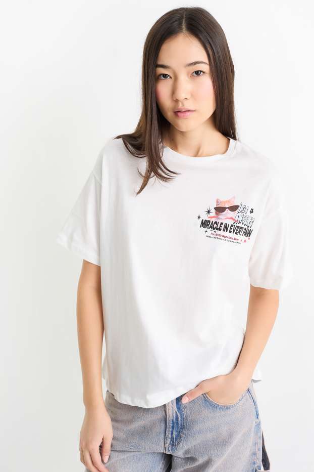 Damen - T-Shirt - weiss