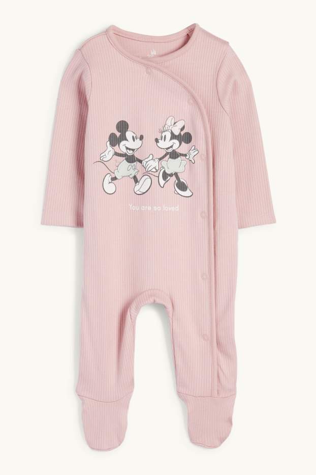 Bébés filles - Disney - pyjama bébé - côtelé - rose