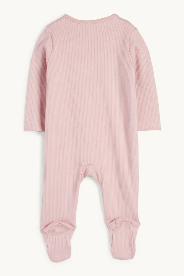 Bébés filles - Disney - pyjama bébé - côtelé - rose