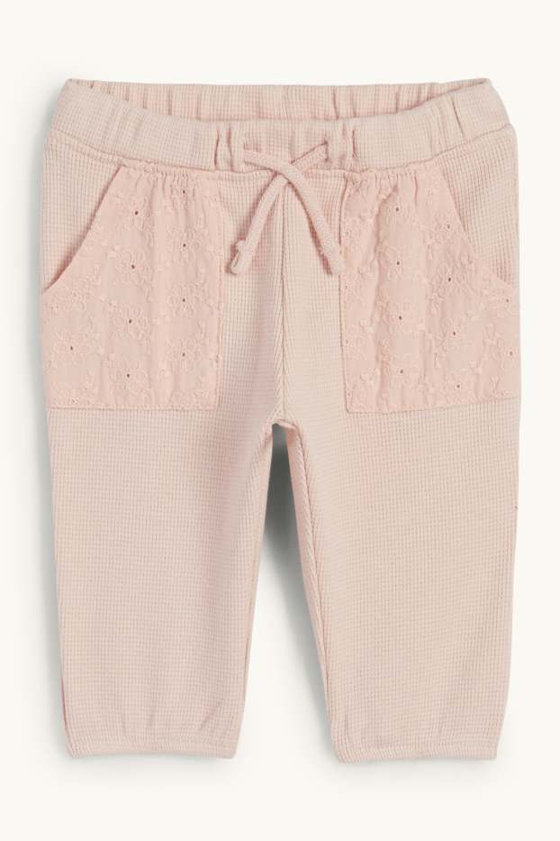 Baby Girls - Baby joggers - textured - rose