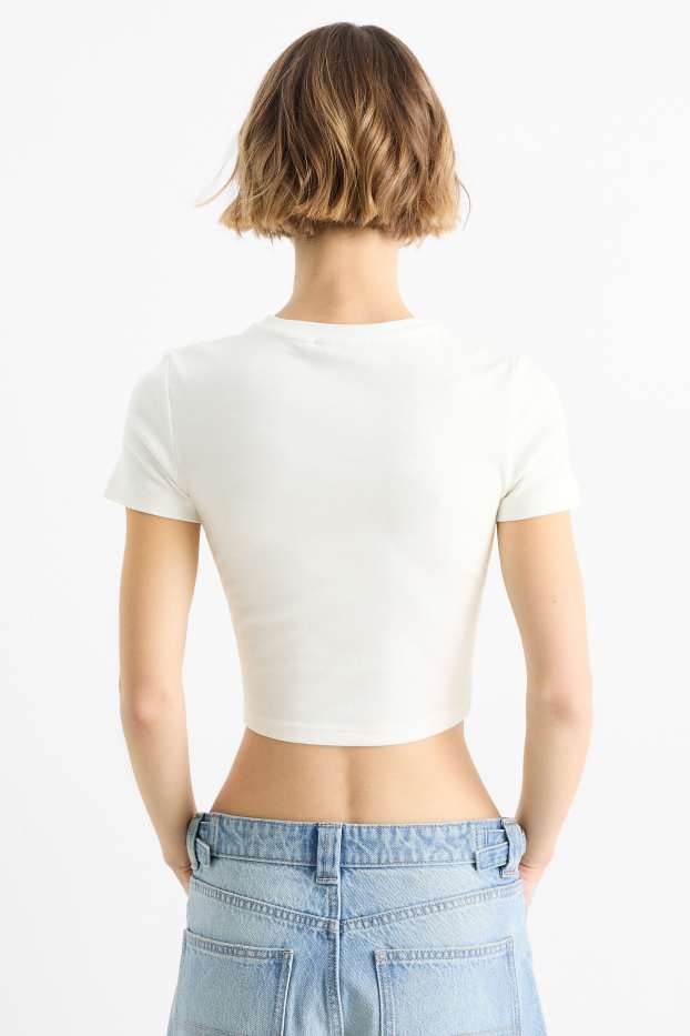 Women - Cropped T-shirt - white