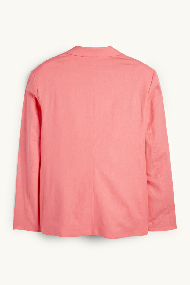 Femei - Blazer lung - relaxed fit - amestec de in - roz melanj