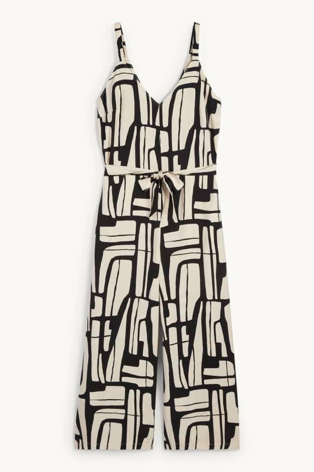 Femmes - Combinaison - à motif - noir / beige