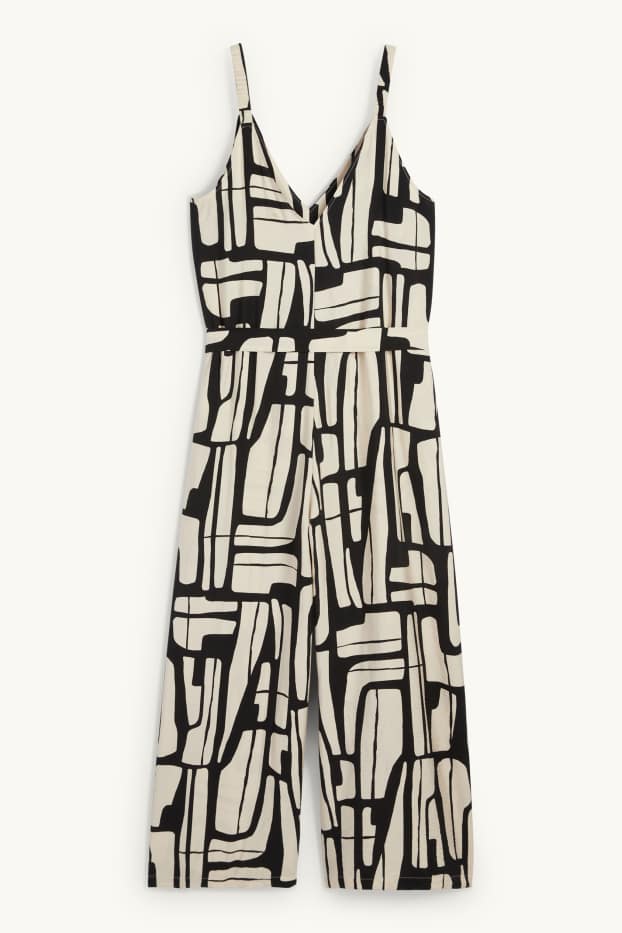 Femmes - Combinaison - à motif - noir / beige