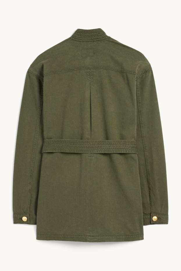 Damen - Safari-Jacke - dunkelgrün