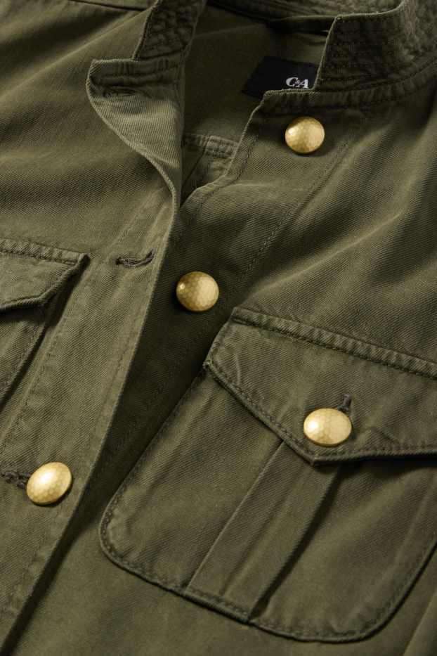 Damen - Safari-Jacke - dunkelgrün