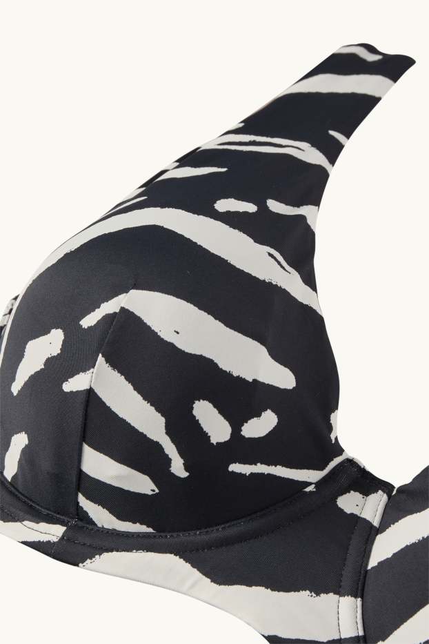 Dames - Bikinitop met beugels - voorgevormd - LYCRA® XTRA LIFE™ - zwart / wit