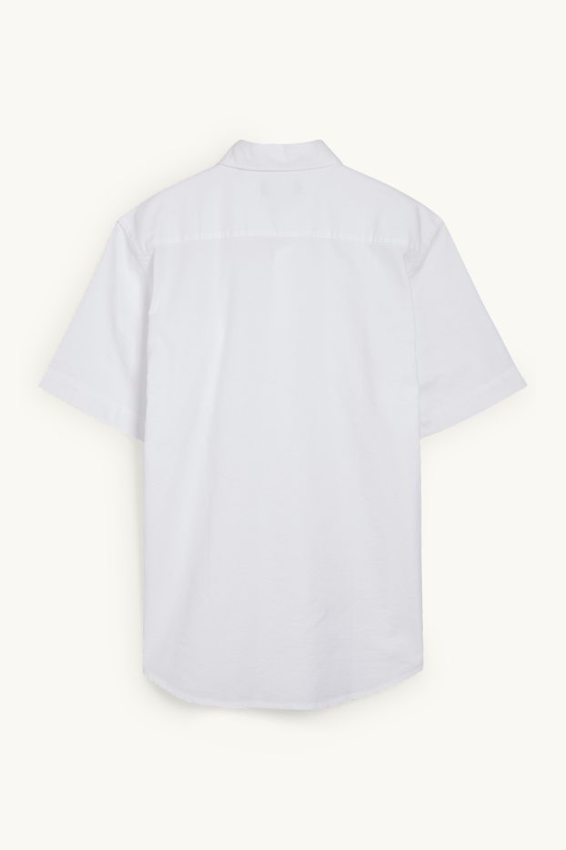 Herren - Oxford-Hemd - Regular Fit - Button-down - weiß