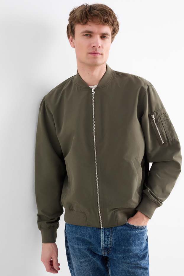 Herren - Bomberjacke - dunkelgrün