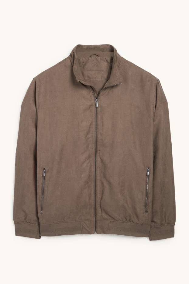 Home - Caçadora - pell girada sintètica - marró