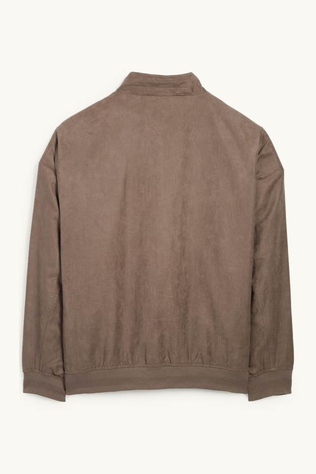 Home - Caçadora - pell girada sintètica - marró