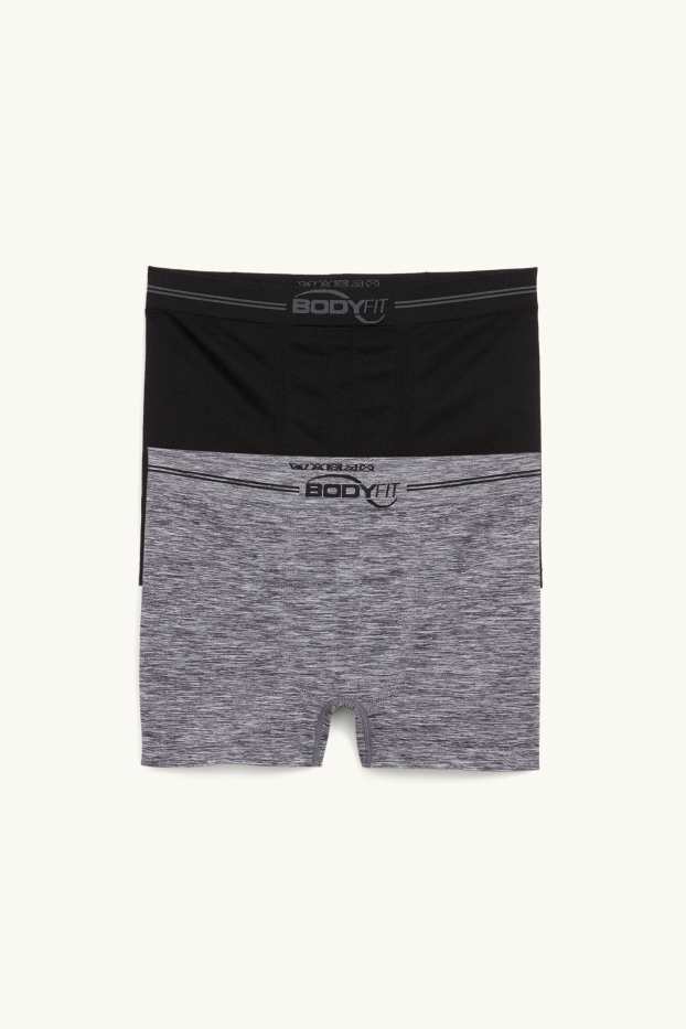 Herren - Multipack 2er - Trunks - seamless - grau / schwarz