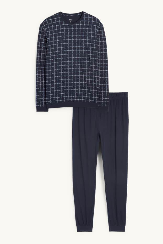 Hommes - Pyjama - bleu foncé