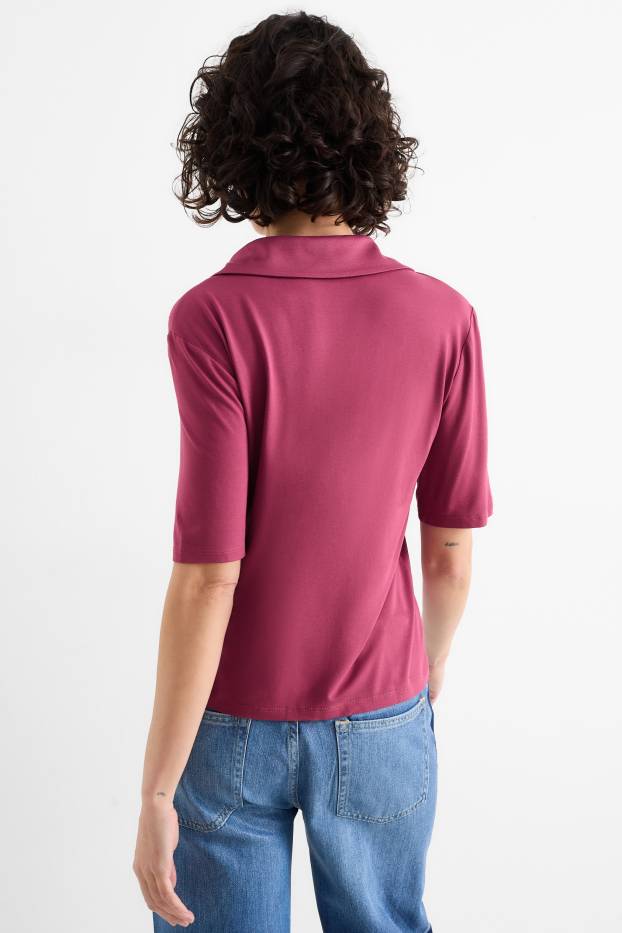 Femmes - Polo en maille - violet