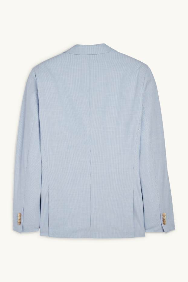 Hommes - Veste de costume - slim fit - Flex - à rayures - bleu clair