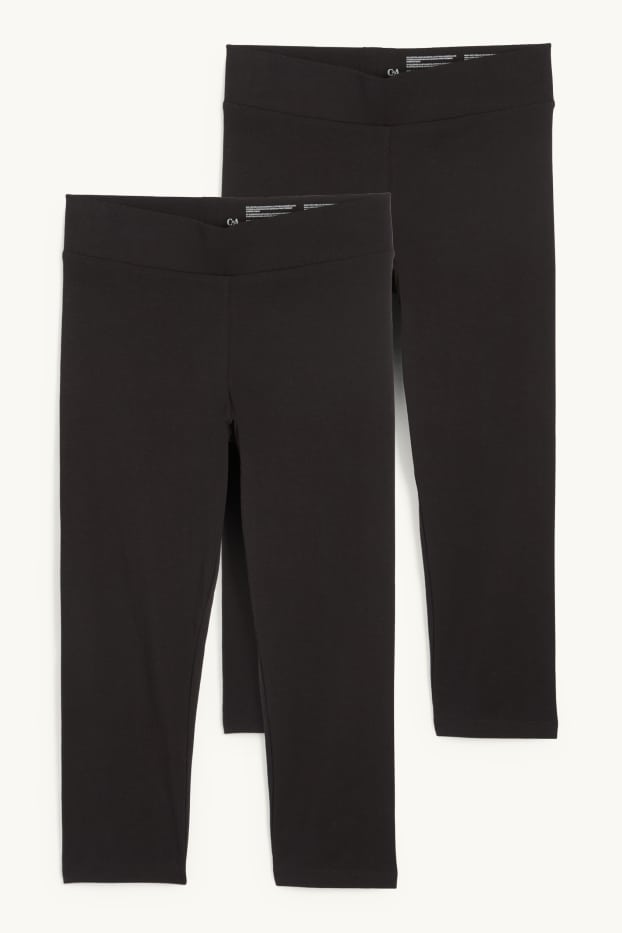 Dámské - Multipack 2 ks - capri legíny basic - černá