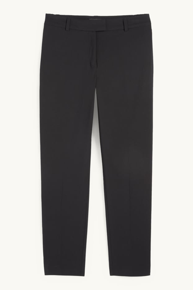 Dona - Pantalons formals - mid waist - slim fit - negre