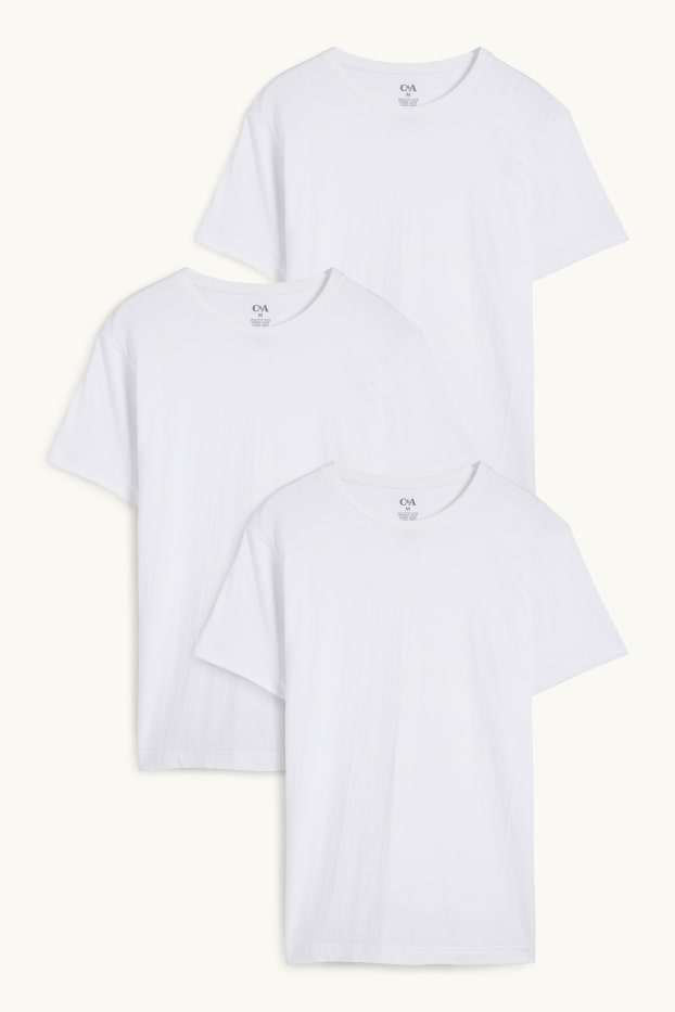 Herren - Multipack 3er - Unterhemd - weiß