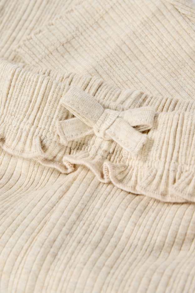 Neonate - Leggings per neonati - a coste - beige chiaro