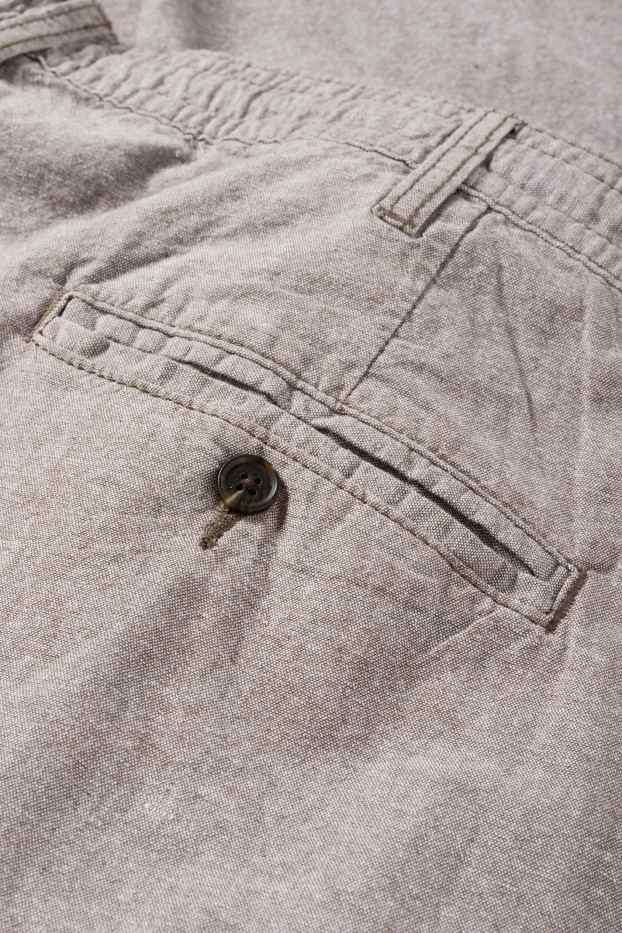 Hommes - Chino - tapered fit - marron clair