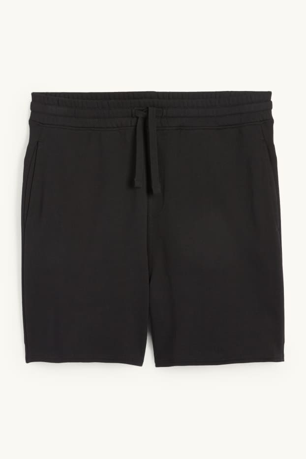 Hommes - Short en molleton - noir