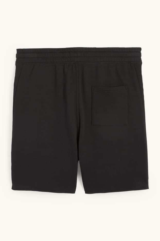 Hommes - Short en molleton - noir