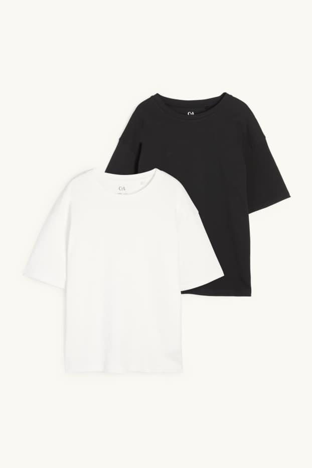 Enfants filles - Lot de 2 - T-shirts - blanc crème